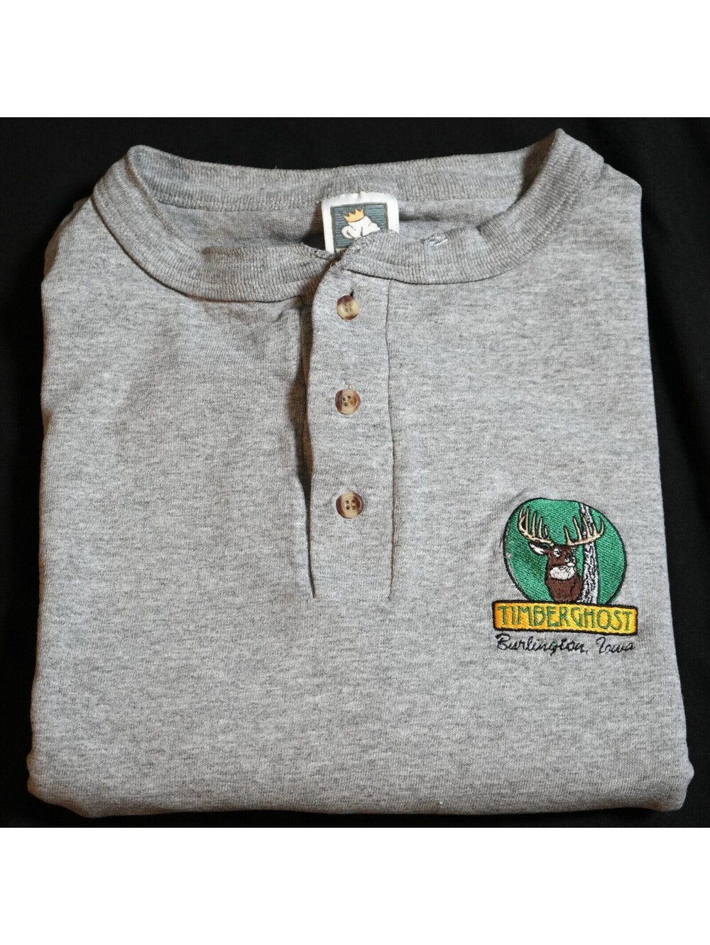 Vintage Timberghost (Burlington Iowa) Embroidered Long Sleeve Shirt — 2XL VTG